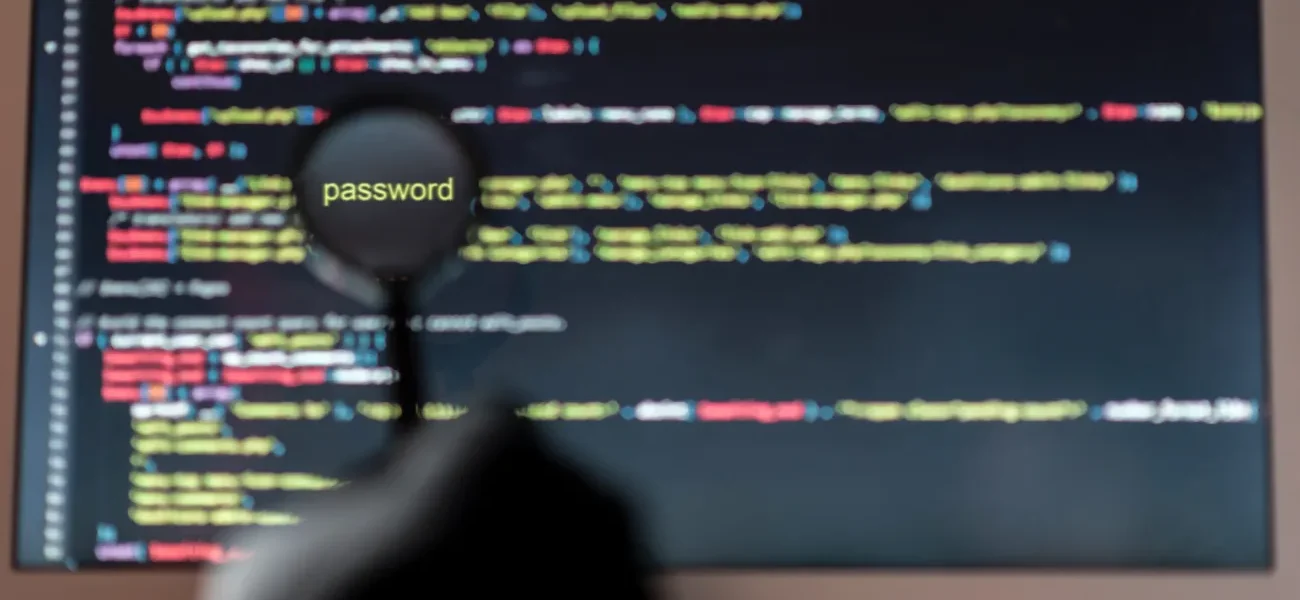 WordPress code review highlighting password security in a development environment
